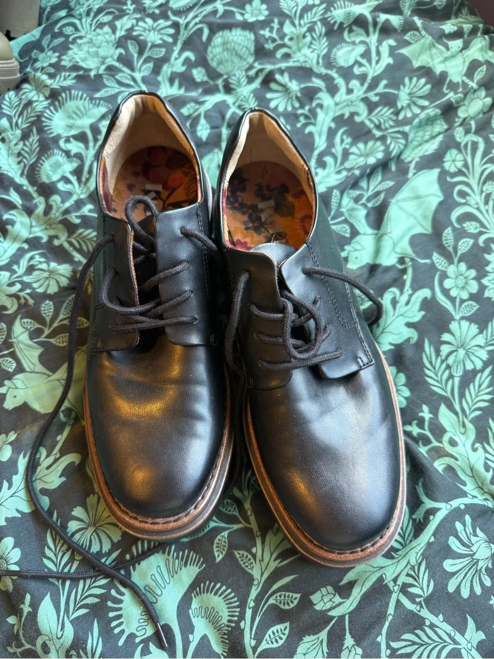 KORKS Veda Lug Sole Platform Derby Oxfords Shoes Black Size 9M - NWOT